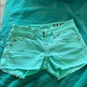 pastel green miss me jean shorts